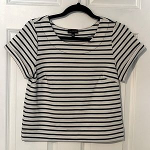 The Limited Top | Black & White Stripe | Short Sleeve | Size XS